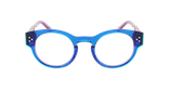 Lunettes de vue femme CARACTÈRES FIDÈLE bleu - Vue de face
