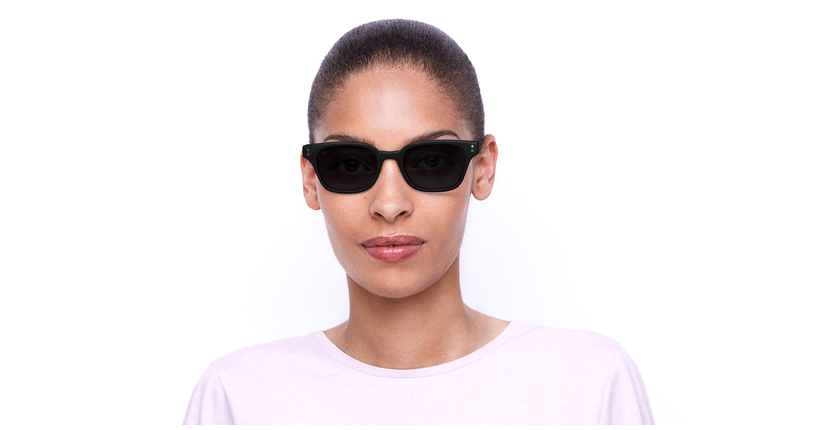LUNETTES DE SOLEIL HASTINGS noir - Vue de face