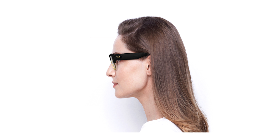 Lunettes de vue MEGA CLUBMASTER RX0316V noir/dorée - Vue de face