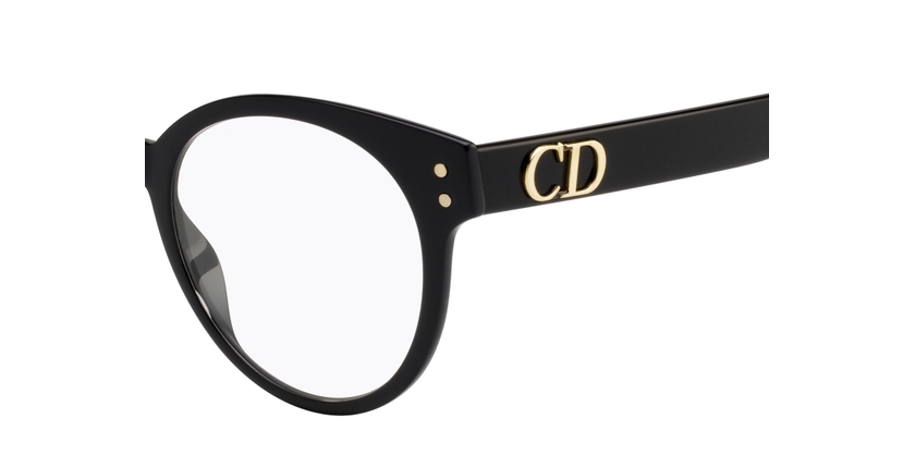 Lunettes de vue femme DIORCD3 noir/bleu - Vue de côté