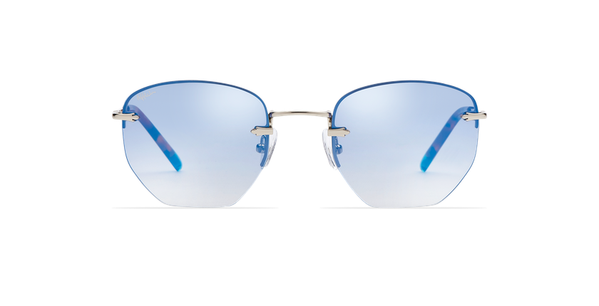 LUNETTES DE SOLEIL femme JENNA gris/bleu - Vue de face