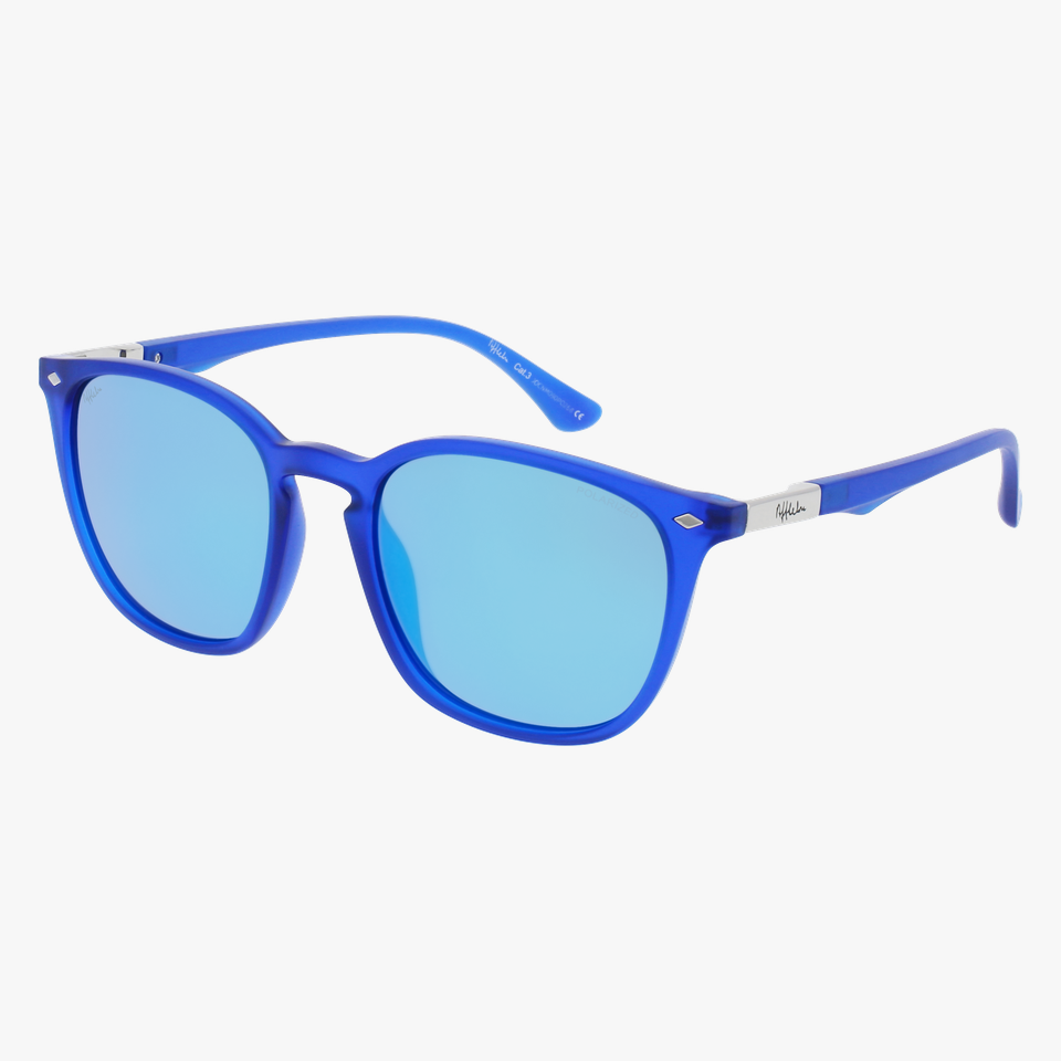 Lunettes de soleil homme NAT POLARIZED bleu/noir - Vue de face