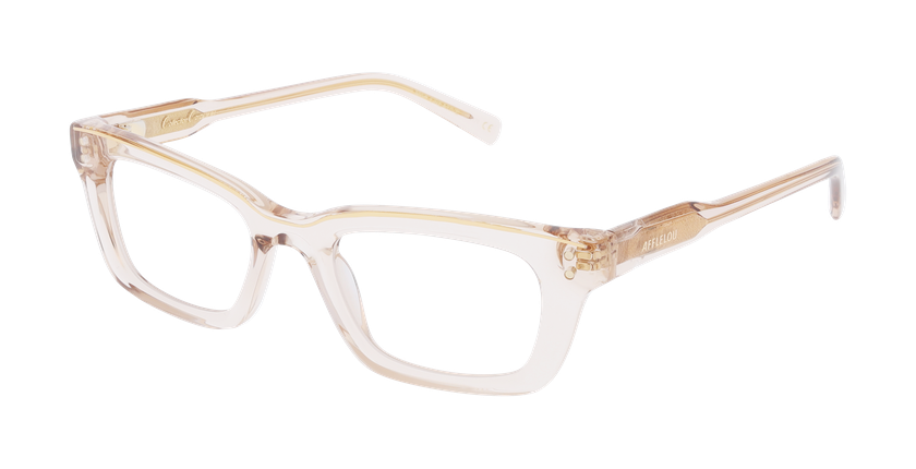 Lunettes de vue femme CARACTÈRES FIL D'OR CRÉATIVE marron/dorée - Vue de face