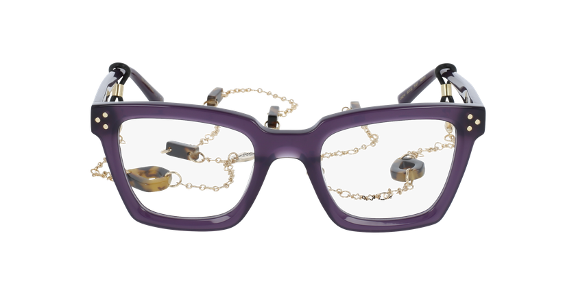 Lunettes de vue femme CARACTÈRES MYSTERIEUSE violet - Vue de face