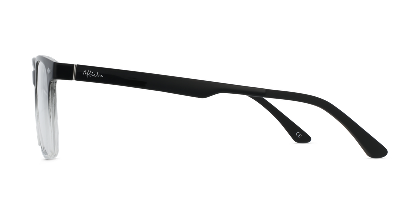 Lunettes de vue homme BASTIAN noir/blanc - Vue de face