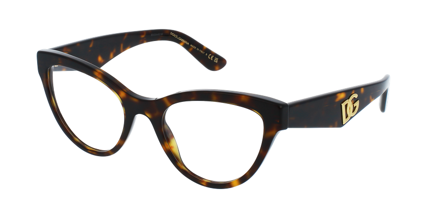 Lunettes de vue femme DG3372 écaille - Vue de face
