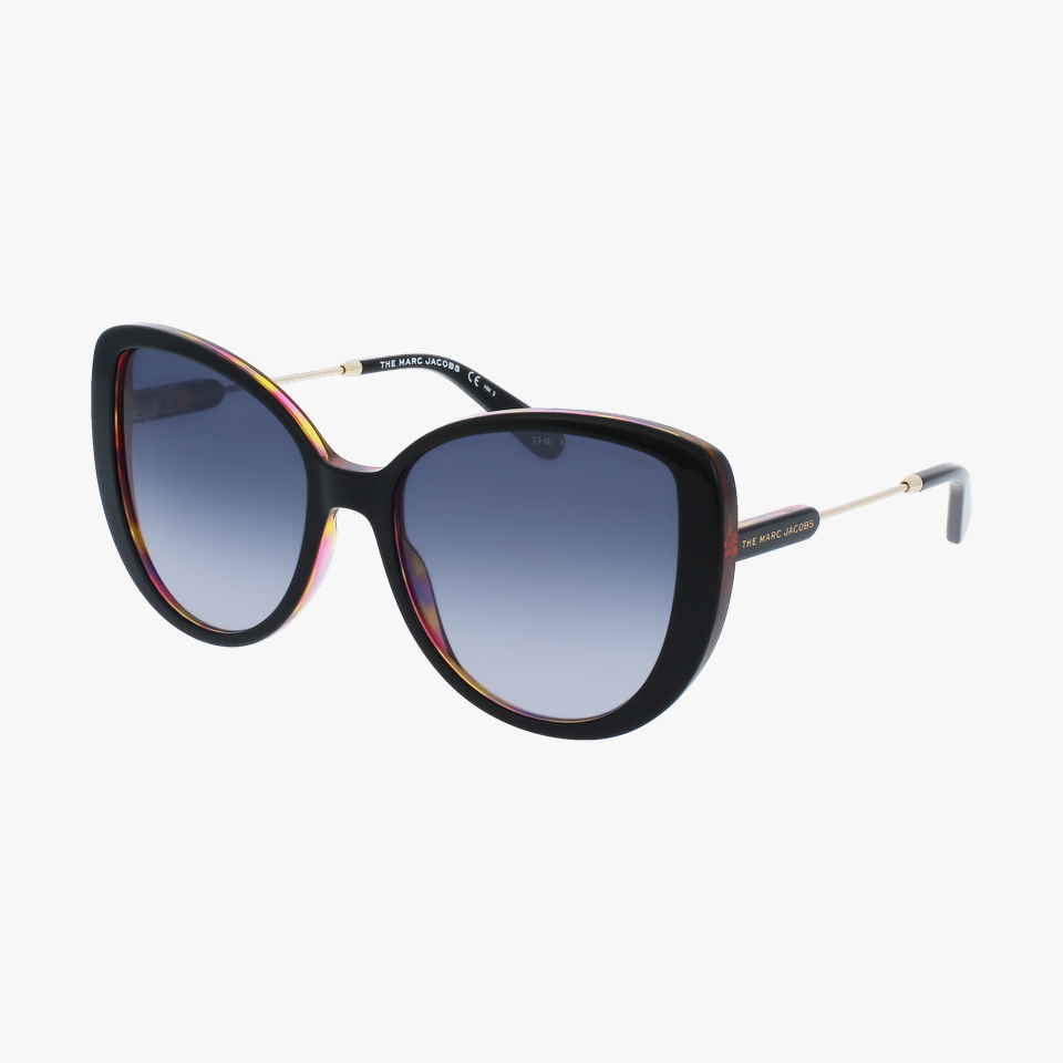 Lunettes de soleil femme MARC 578/S noir/bleu - Vue de face