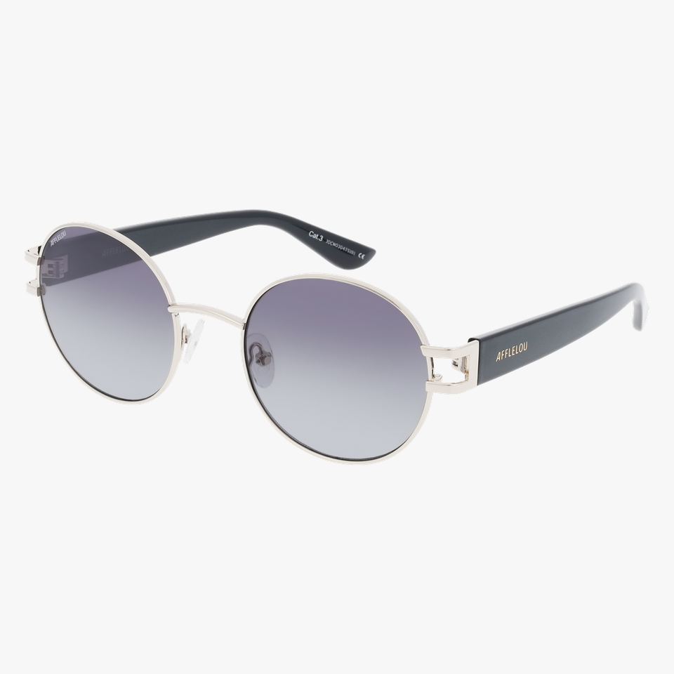 Lunettes de soleil femme MONDAKA dorée/noir - Vue de face