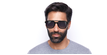 LUNETTES DE SOLEIL homme SPLA53 noir - Vue de face