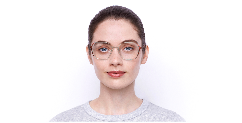 LUNETTES DE VUE femme MAGIC KELLY doré/rouge - Vue de face