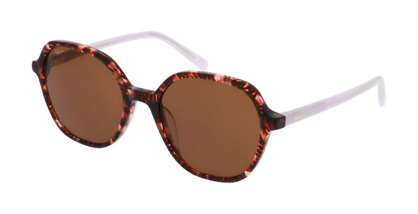 LUNETTES DE SOLEIL enfant VIOLETTE marron/rose - Vue de face
