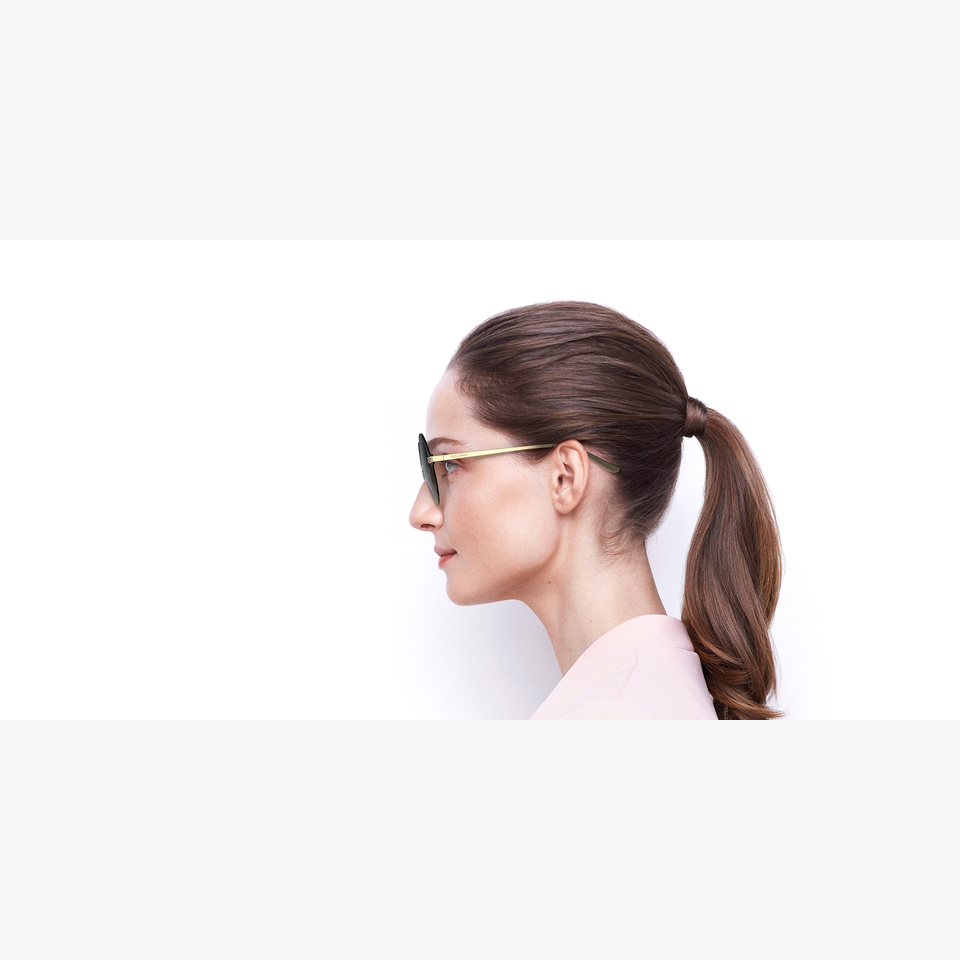 Lunettes de soleil femme DG2228 noir/dorée - Vue de côté