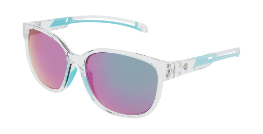 LUNETTES DE SOLEIL femme Windy blanc/turquoise - vue de 3/4