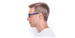 LUNETTES DE SOLEIL homme ANDRES POLARIZED bleu/bleu foncé mat - Vue de côté