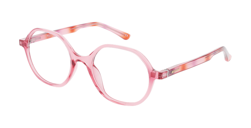 Lunettes de vue enfant CALIE rose/dorée - Vue de face