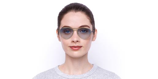 LUNETTES DE VUE femme ANELIE doré/bleu