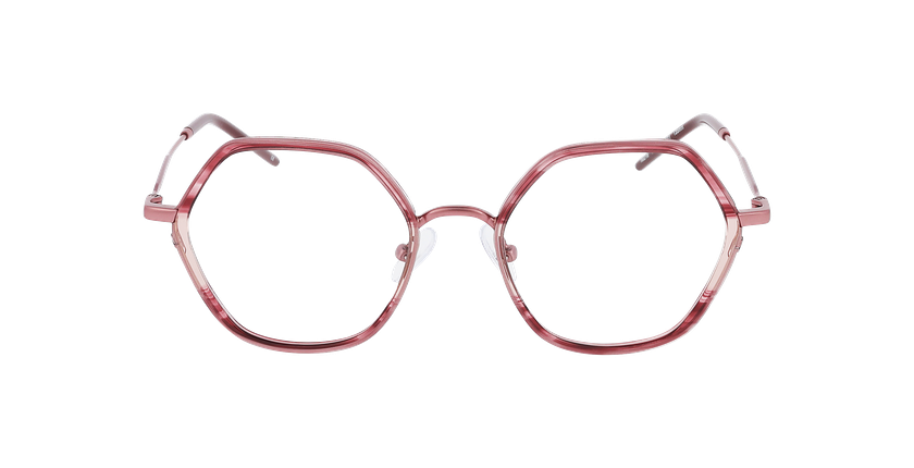 Lunettes de vue femme MAGIC218 rose/dorée - Vue de face