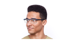 Lunettes de vue homme L2198 bleu - Vue de 3/4