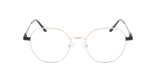 Lunettes de vue femme AMANDINE noir/dorée - Vue de face