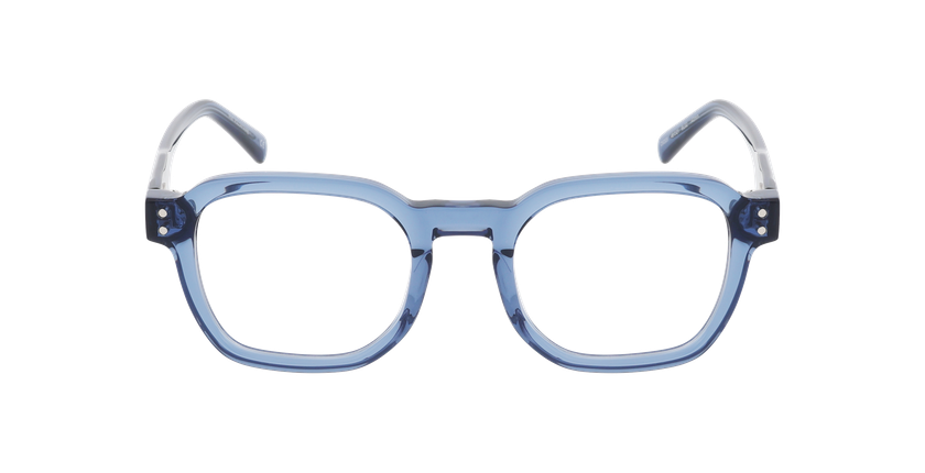 Lunettes de vue homme CARACTÈRES VOLONTAIRE bleu/violet - Vue de face