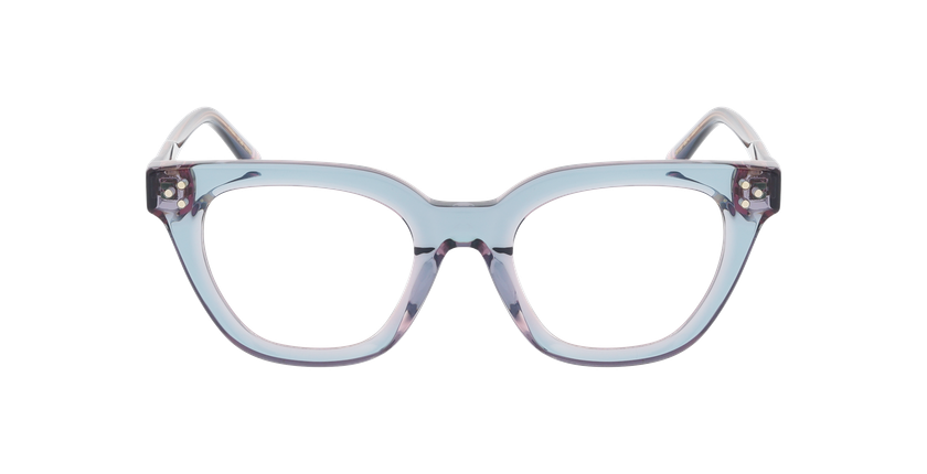 Lunettes de vue femme CARACTÈRES ARTISTE bleu/violet - Vue de face