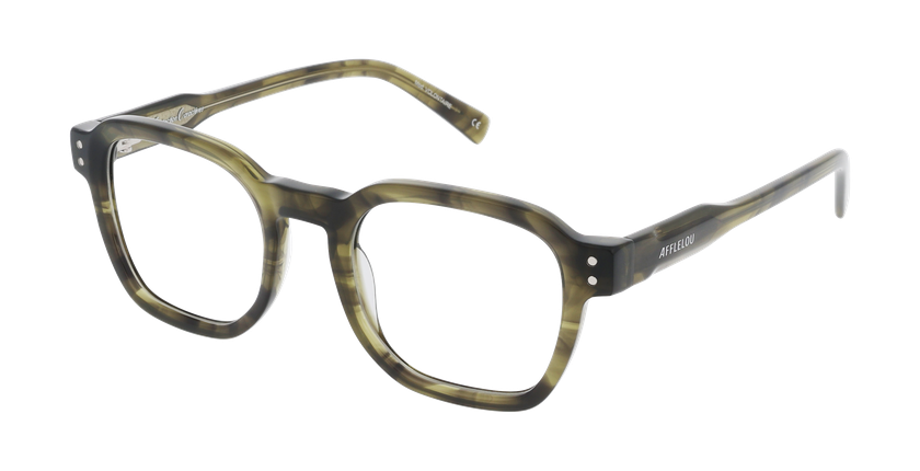 Lunettes de vue homme CARACTÈRES VOLONTAIRE vert - Vue de face