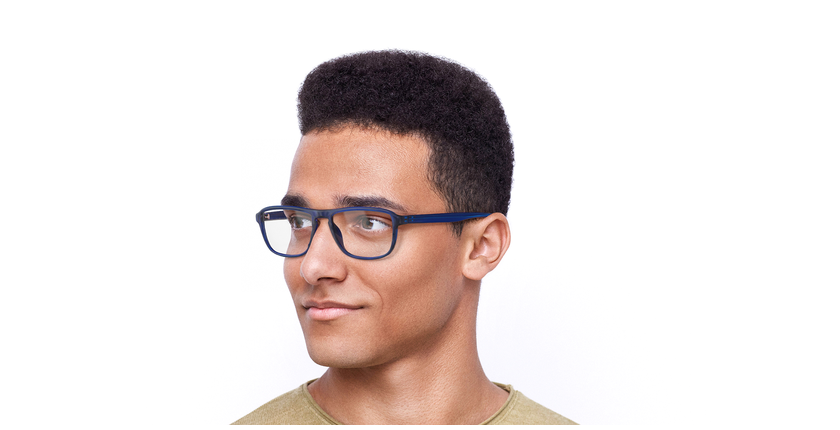 Lunettes de vue homme RZERO11 bleu - Vue de 3/4