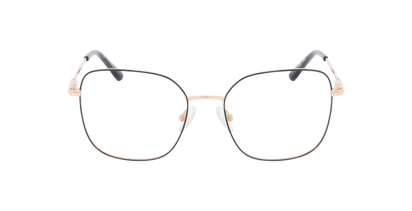 Lunettes de vue femme MANOLIA noir/dorée - Vue de face