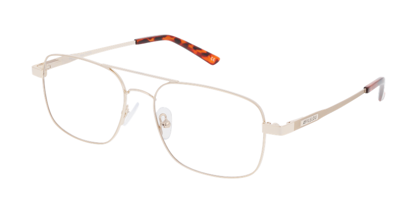Lunettes de vue homme FILIPE dorée - Vue de face