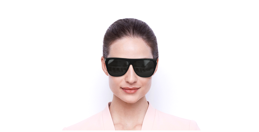 LUNETTES DE SOLEIL SL 1 SLIM noir - Vue de face