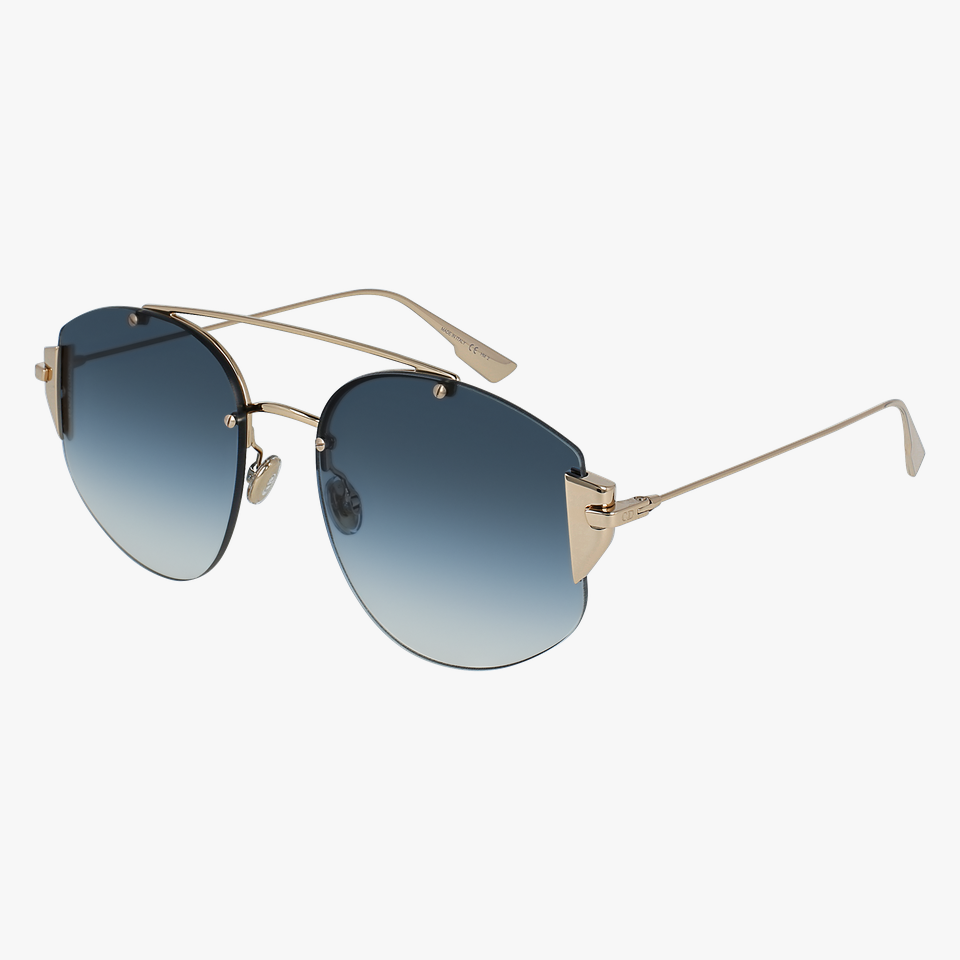 Lunettes de soleil femme DIORSTRONGER dorée - Vue de 3/4