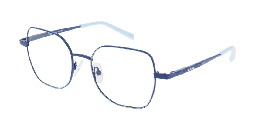 Lunettes de vue femme FELICIE bleu - Vue de face