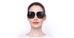 LUNETTES DE SOLEIL femme GU7602 noir - Vue de face