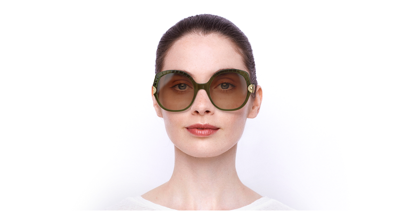 LUNETTES DE SOLEIL femme CE749S vert/marron - Vue de face