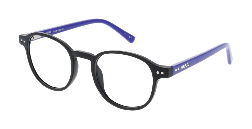Lunettes de vue enfant MARCELIN noir/bleu - Vue de face