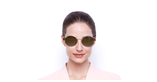 LUNETTES DE SOLEIL femme CE167S doré - Vue de face