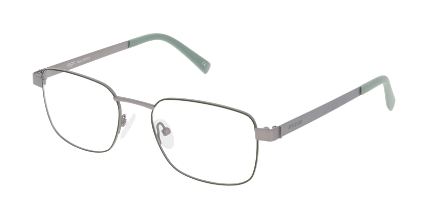 Lunettes de vue homme ERWAN gun/vert - Vue de face