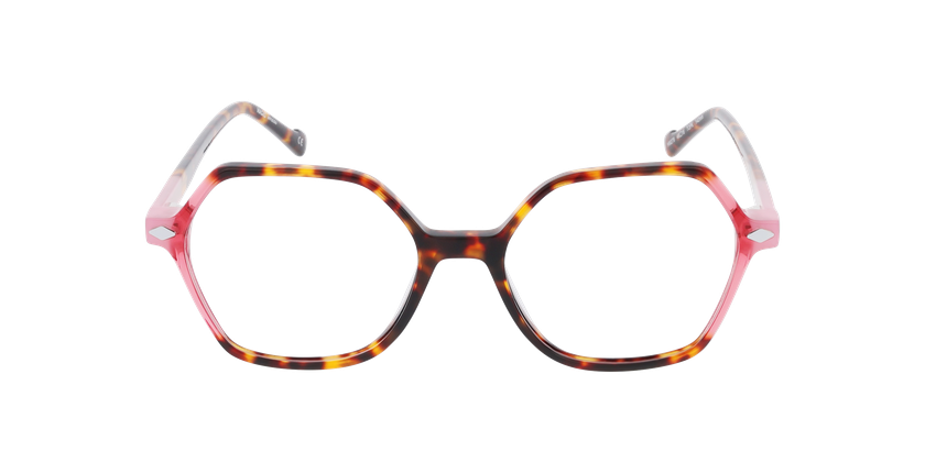 Lunettes de vue femme MAGIC279 écaille/rouge - Vue de face