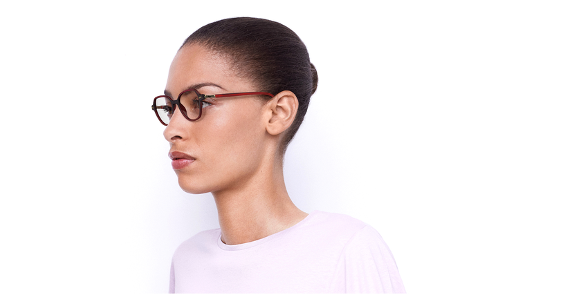 Lunettes de vue femme ARMELLE rouge - Vue de face