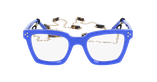 Lunettes de vue femme CARACTÈRES MYSTERIEUSE bleu - Vue de face