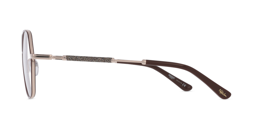 Lunettes de vue femme MAGIC252 marron/dorée - Vue de face