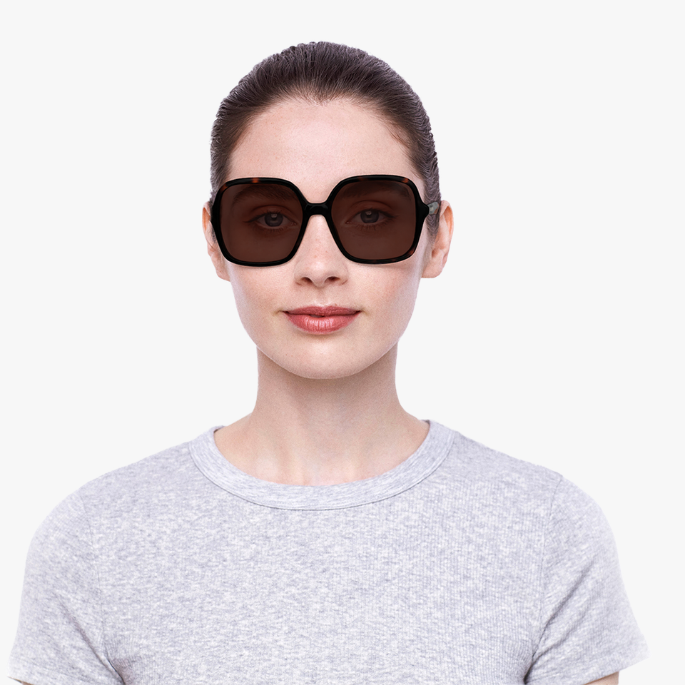Lunettes de soleil femme BLOOM écaille - Vue de face