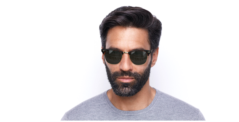 LUNETTES DE SOLEIL CLUBMASTER doré - Vue de face