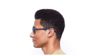 Lunettes de vue homme RZERO11 bleu - Vue de côté