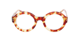 Lunettes de vue femme CARACTERES FIL D'OR PERSPICACE écaille - Vue de face