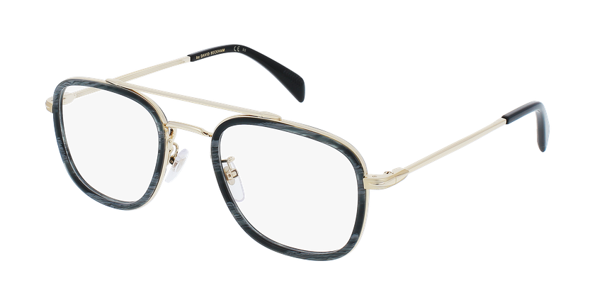 Lunettes de vue homme DB 7012 gris/dorée - Vue de face