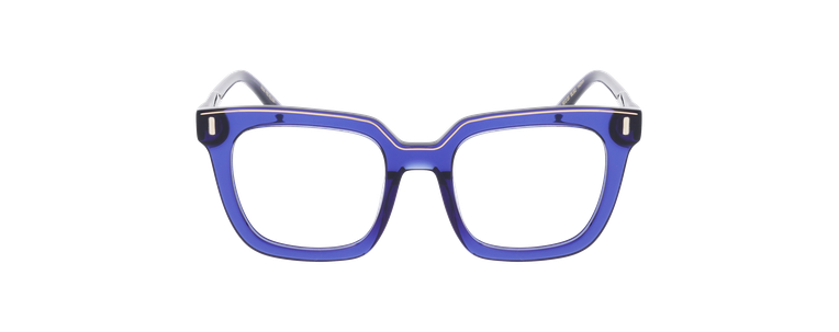 Lunettes de vue femme CARACTERES FIL D'OR REVEUSE bleu - Vue de face