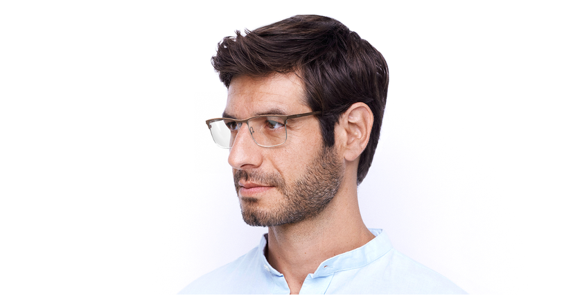 LUNETTES DE VUE homme MAGIC 104 marron/argenté - vue de 3/4