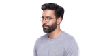 Lunettes de vue homme RZERO38 noir/gris - Vue de face