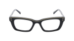 Lunettes de vue femme CARACTÈRES FIL D'OR CRÉATIVE noir/dorée - Vue de face
